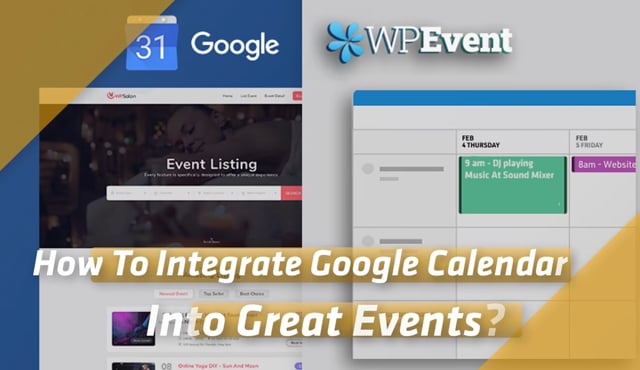 How To Integrate Google Calendar Into Great Events?