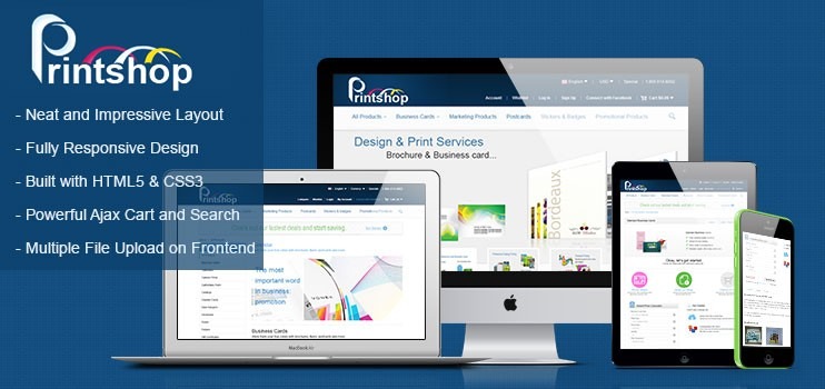 What is our Magento Printing Website Theme?
