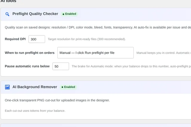 Manual or automatic runs on orders in the Cmsmart plugin or dashboard (real capture, demo data)
