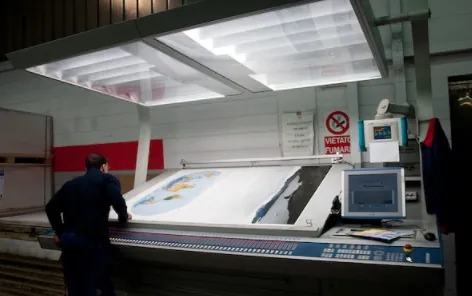 Wide-format printer producing a large print