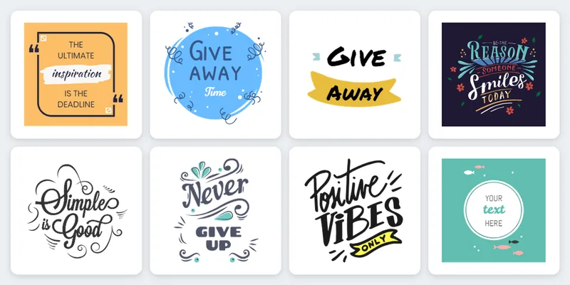 Tote bag typography templates from the Premium Templates library