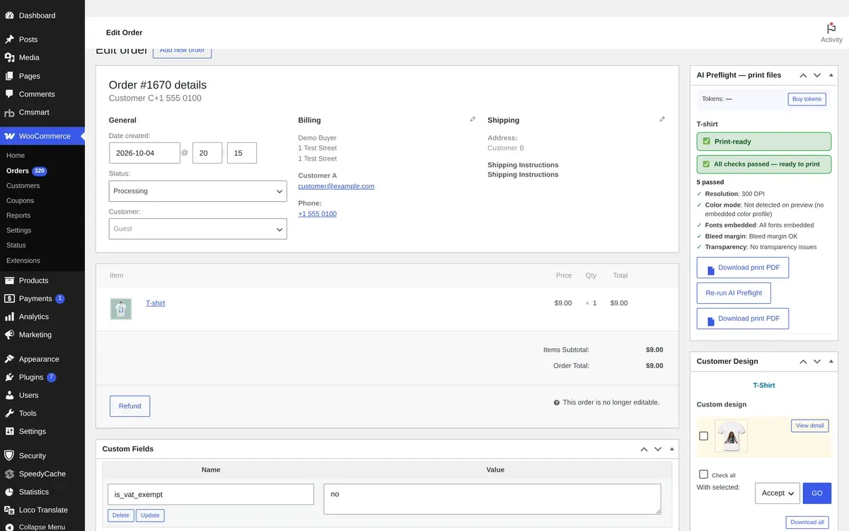Cmsmart Print-Ready Files for WooCommerce