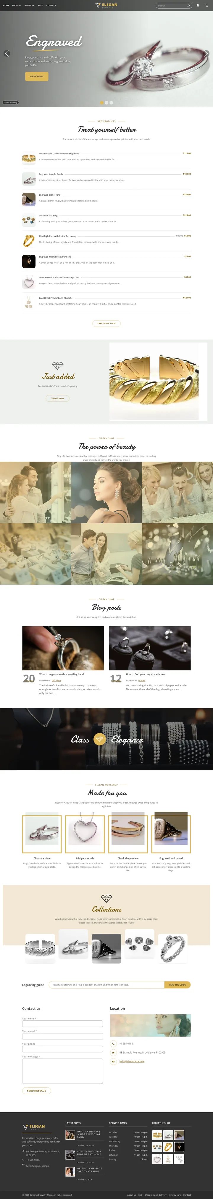 Cmsmart Jewelry Store home page