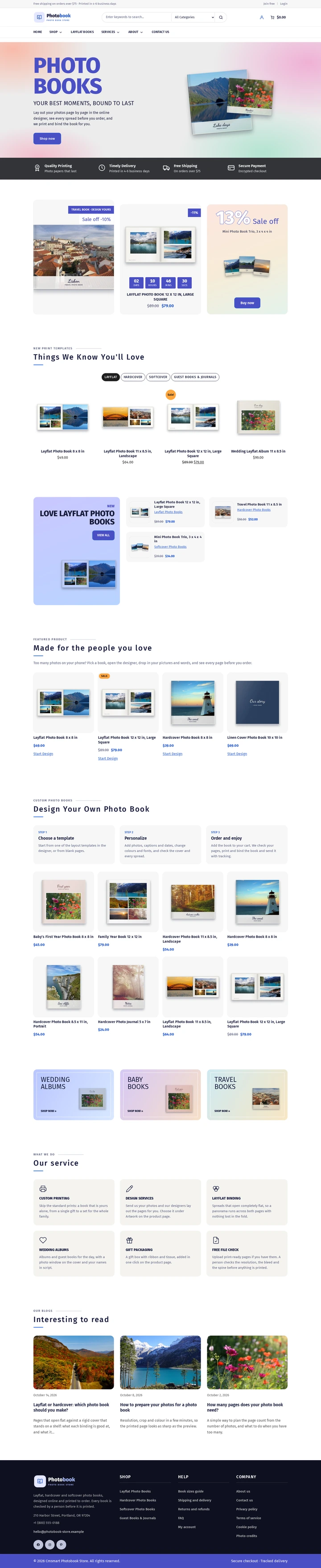 Cmsmart Photobook Store home page