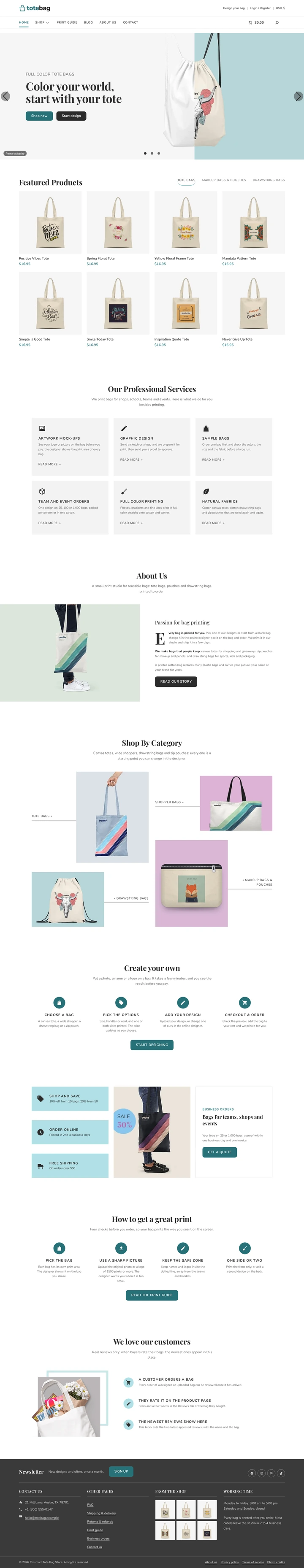 Cmsmart Tote Bag Store home page