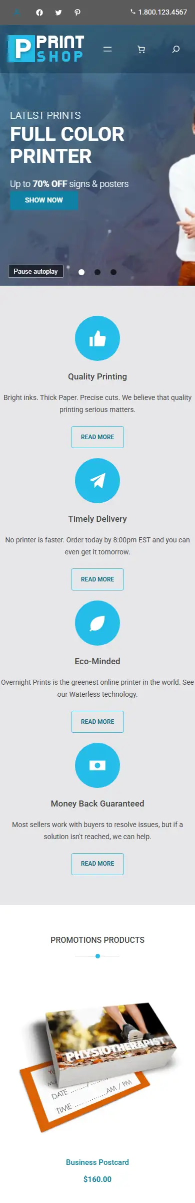 Cmsmart Print Shop Store on a phone