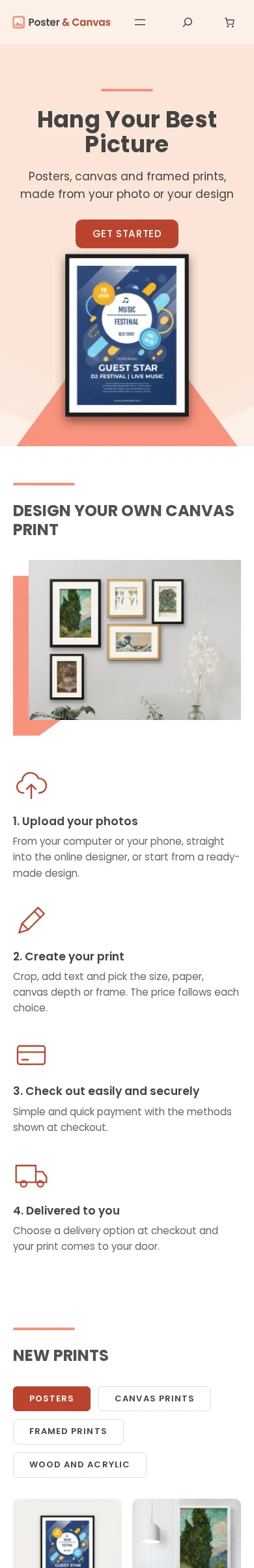 Cmsmart Poster & Canvas Store on a phone