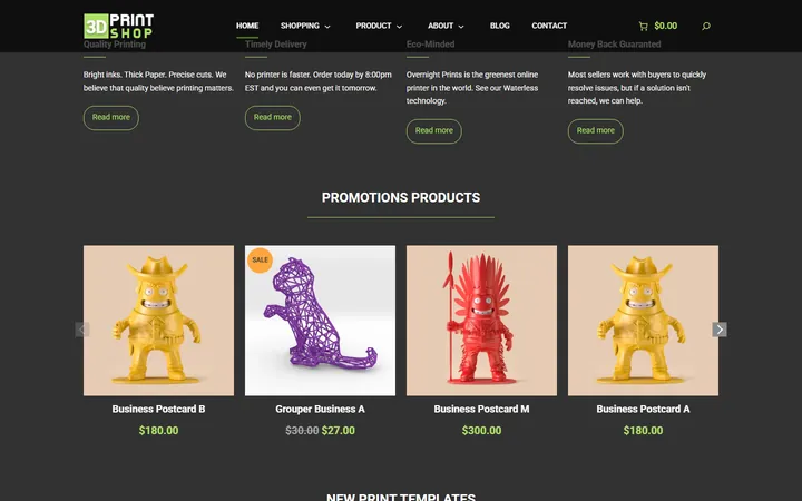 Block-based, responsive storefront: Browse