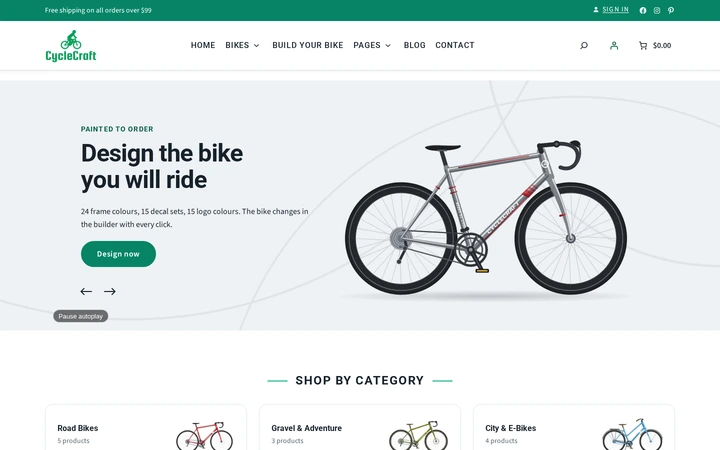 Block-based, responsive storefront: Browse
