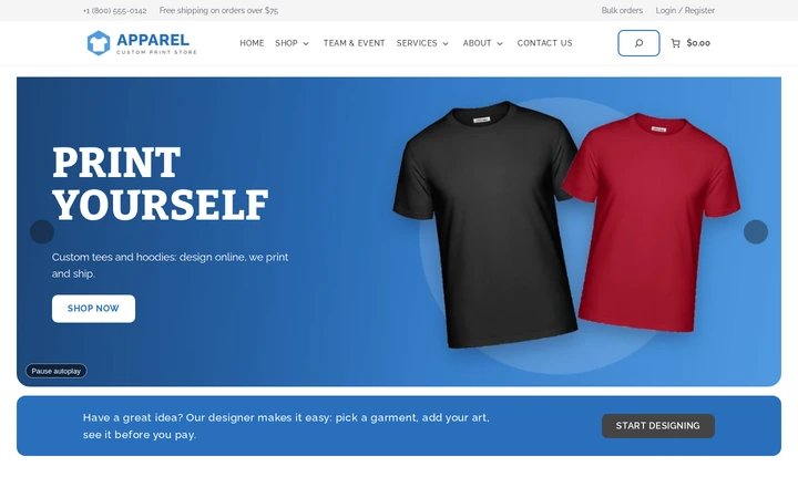 Block-based, responsive storefront: Browse