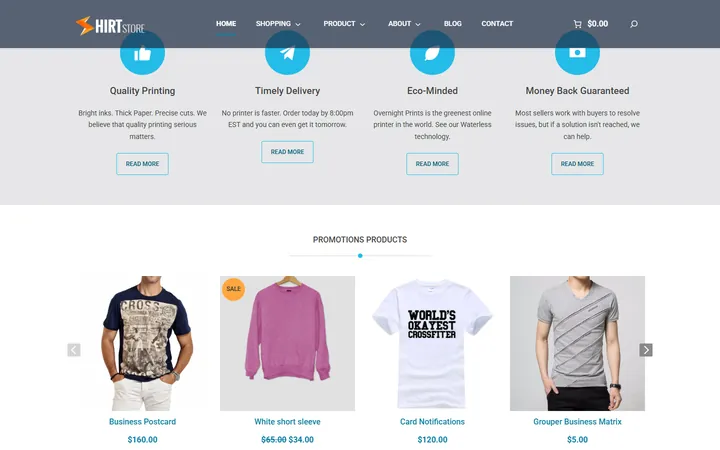 Block-based, responsive storefront: Browse