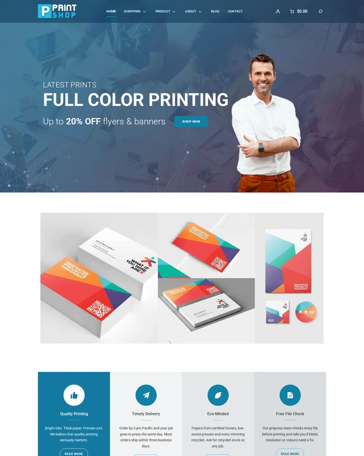 Cmsmart Printing Store home page