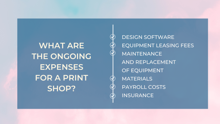 What-are-the-ongoing-expenses-for-a-print-shop