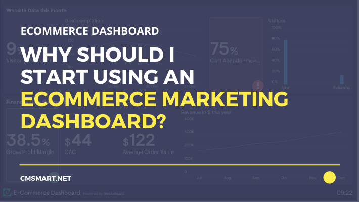 Why Should I  Start Using An Ecommerce Marketing Dashboard?