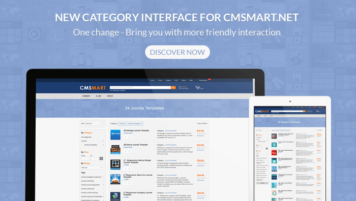 New change- New category interface for Cmsmart.net