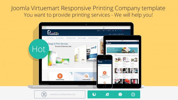 Joomla Virtuemart Responsive Printing Company Template