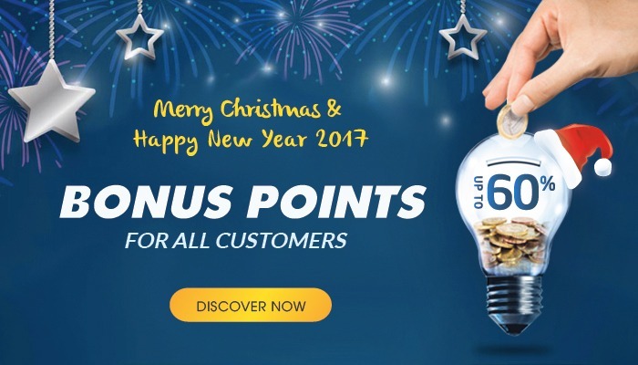 Bonus points on Cmsmart - Merry Christmas and Happy New Year 2017