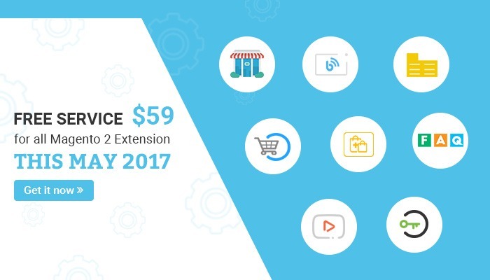 Free service $59 for all Magento 2 extensions