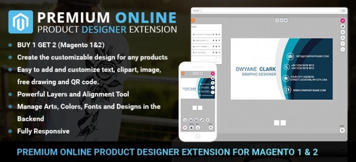 Powerful Magento online design extension for M1 & M2 for Web to print (part 1)