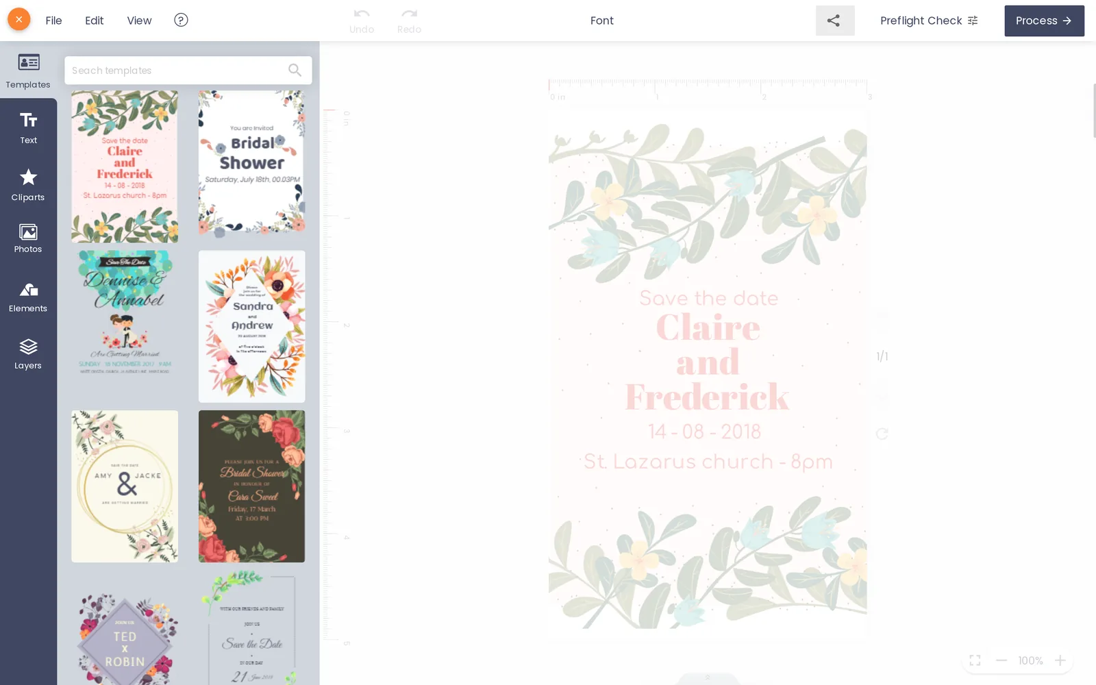 Online product designer template panel for shoppers who start from a template instead of uploading