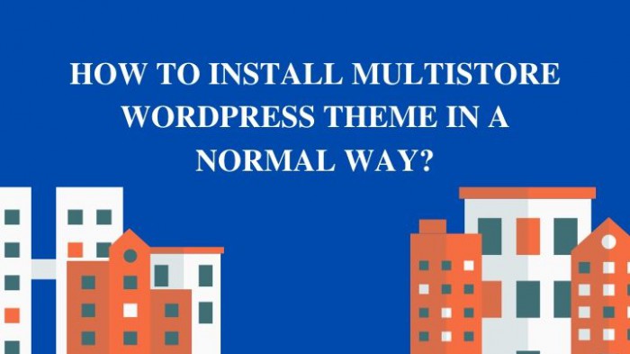 How to install Multistore WordPress theme in a normal way?