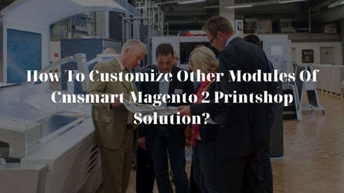 How to customize other Modules of Cmsmart Magento 2 Printshop solution?