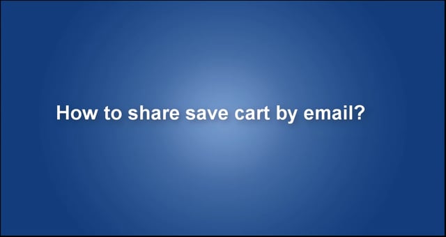 How to share save cart by email?