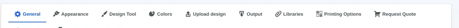 Cmsmart settings tab bar showing General and Libraries tabs