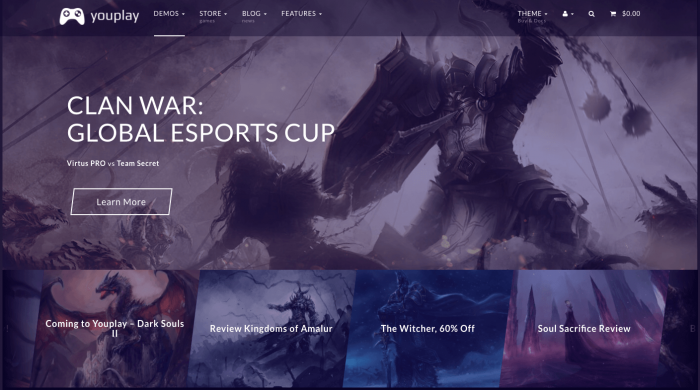 Gaming WordPress Theme - Twitch and  Integration