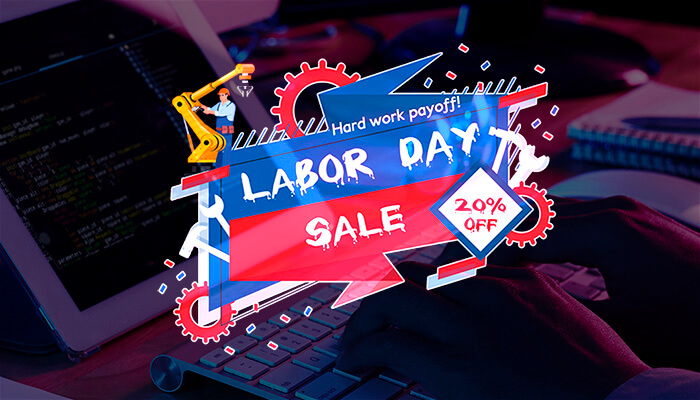 Hard work pays off: 20% off Labour Day Sale