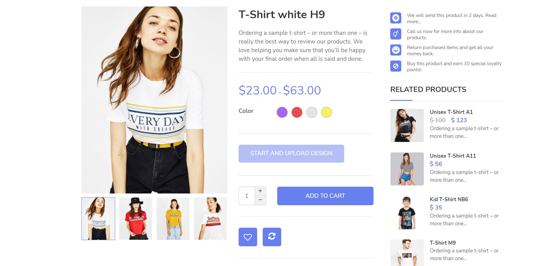 Design a Product Page that Sells for WooCommerce Custom T-shirt Store