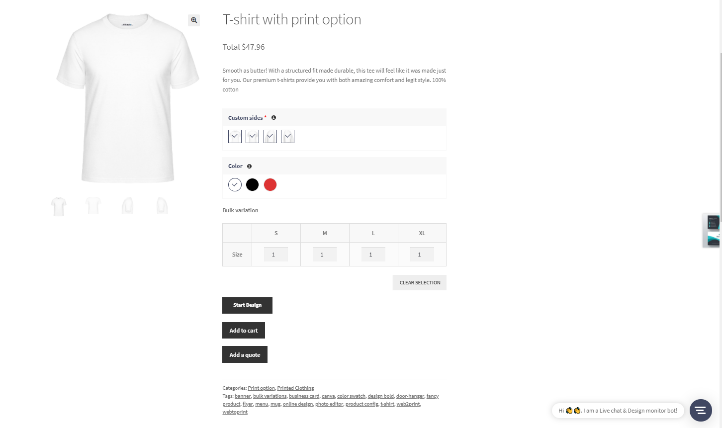 Design a Product Page that Sells for WooCommerce Custom T-shirt Store