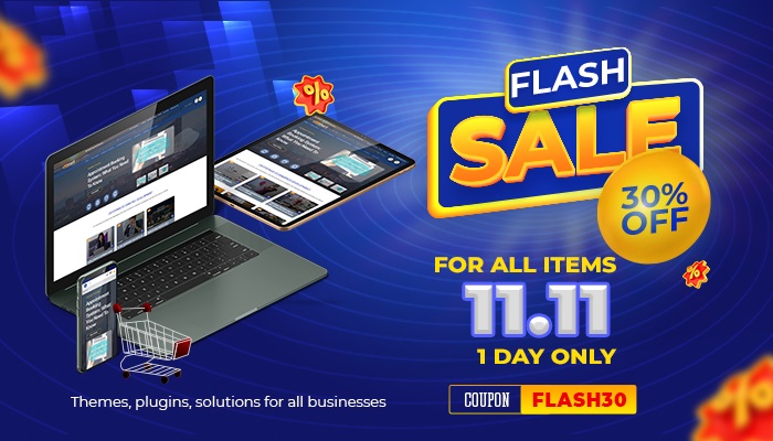 ONE-DAY flash sale offers 30%  DISCOUNTS on everything