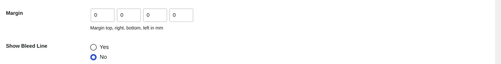 Create PDF Show Bleed Line setting in Cmsmart Product Designer admin order screen