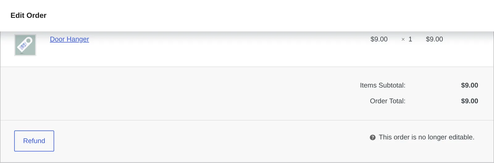 Cmsmart order item showing the product and price recorded against the order line