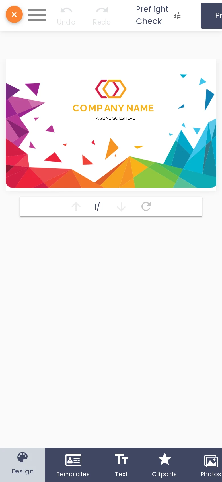 Cmsmart Product Designer open on a phone with the mobile design toolbar along the bottom