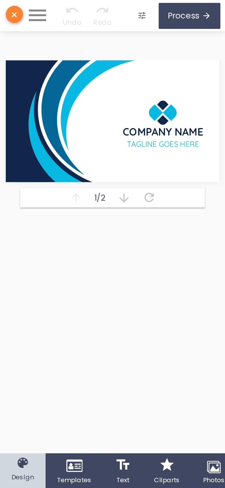 Cmsmart Product Designer open on a phone-sized screen with the mobile toolbar
