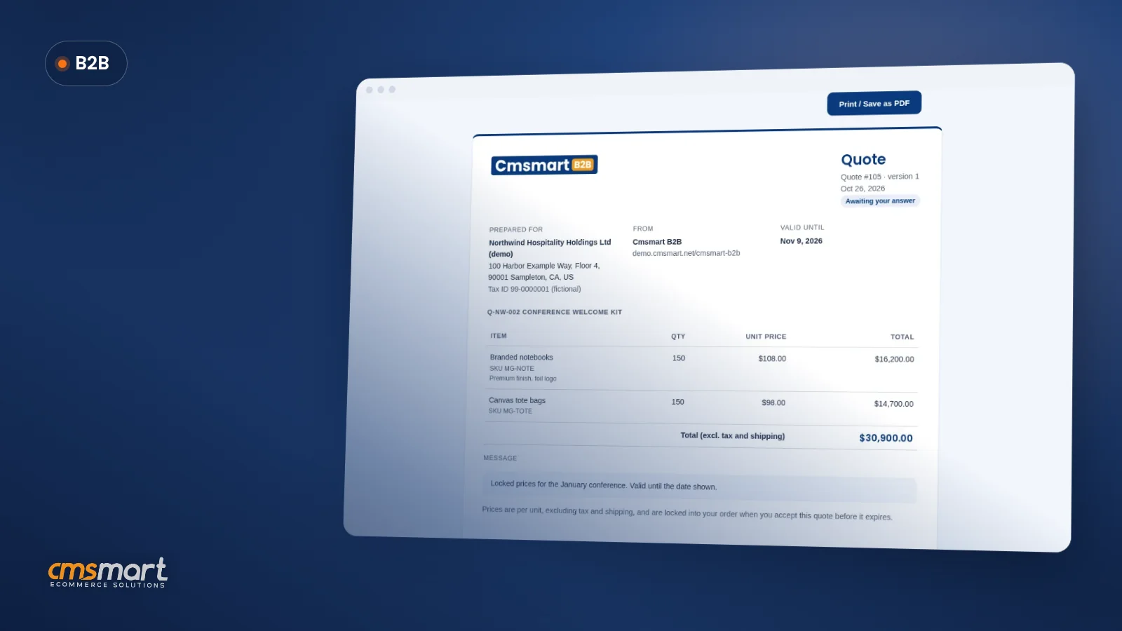 WooCommerce B2B Request a Quote with File Upload
