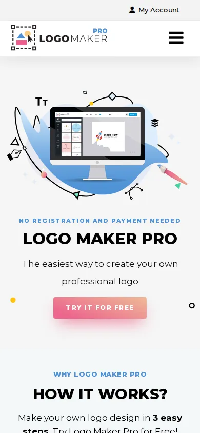 Home page of Business Enhancements for Streamlined Custom Logo Ordering on a phone
