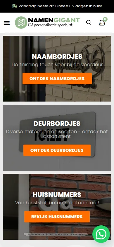 Home page of Business Improvement for Custom Print Ordering and Service Experience on a phone