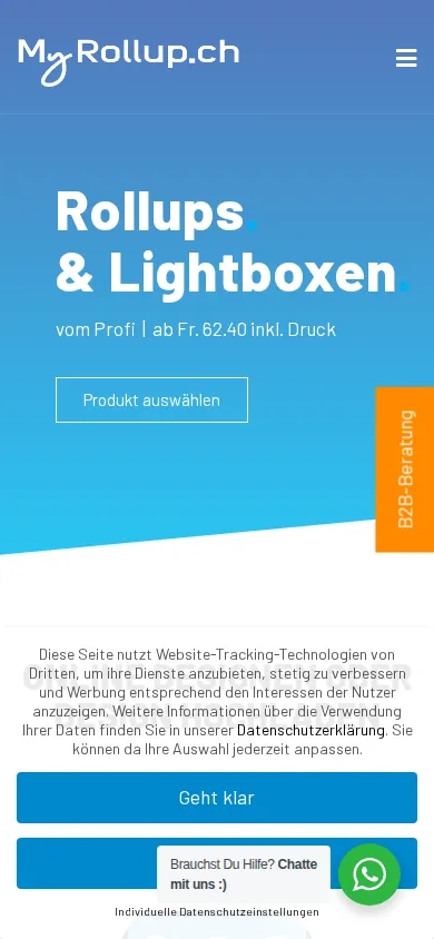 Home page of Enhanced Web-to-Print Catalog for Custom Printing Solutions on a phone