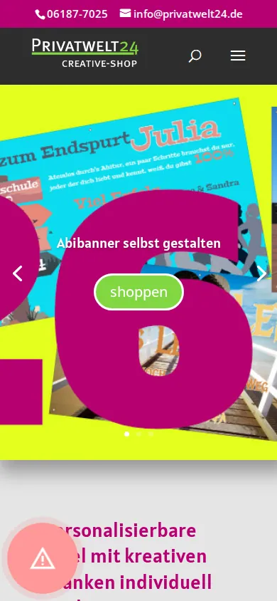 Home page of Streamlined Product Offering for Enhanced Order Experience on a phone