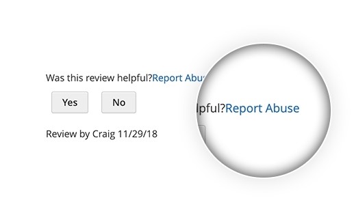 Report abuse displayed