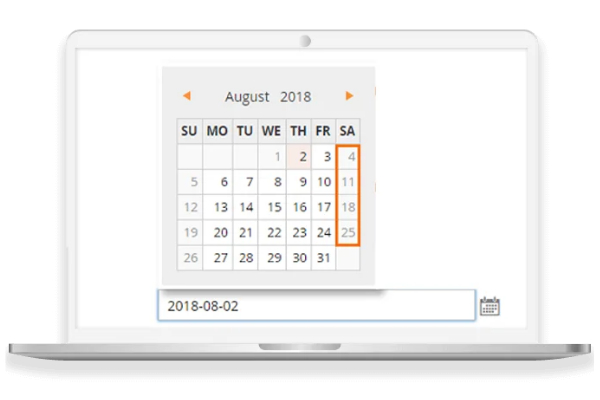 pick delivery date using the calendar