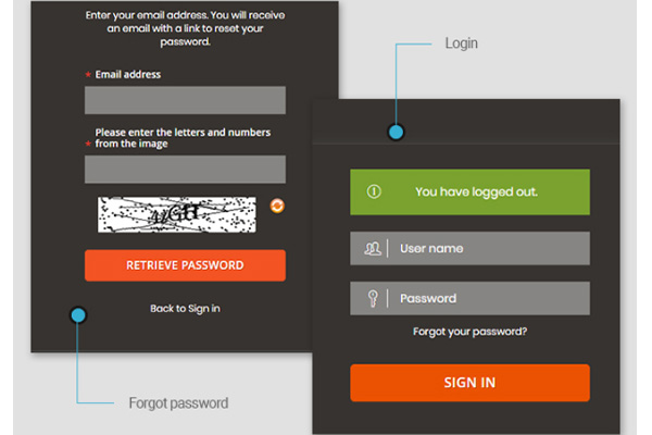 Login and Forgot Password