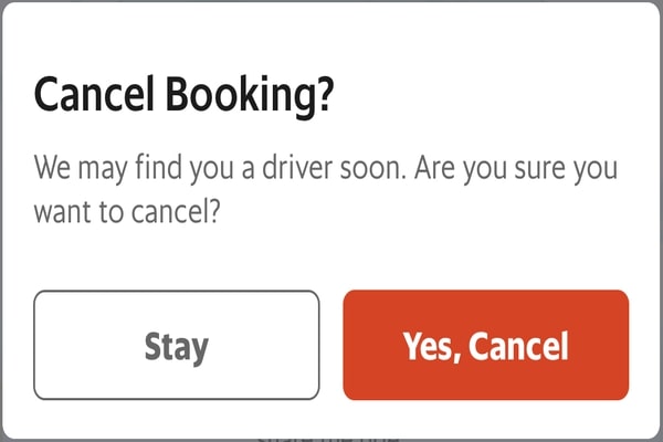 Booking Cancellation Option