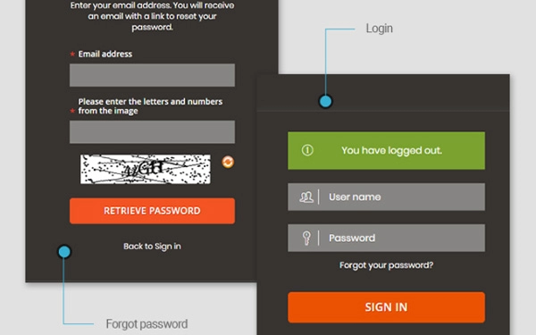 Login and Forgot Password