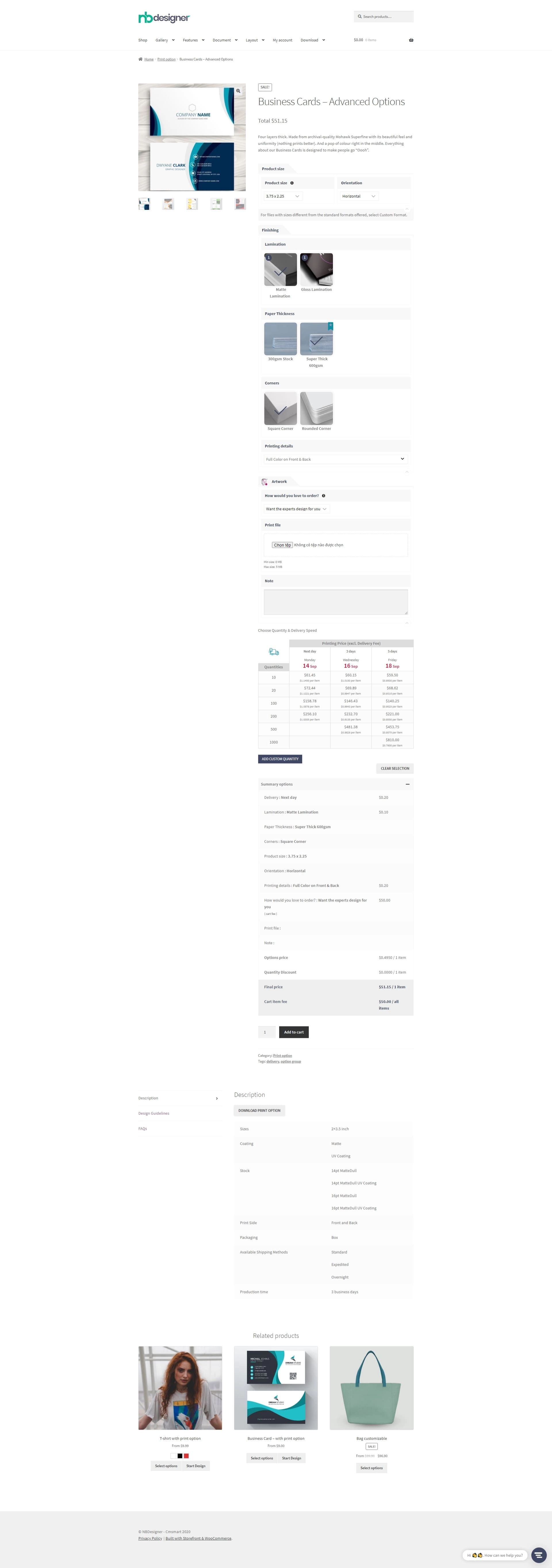 Delivery Table Pricing