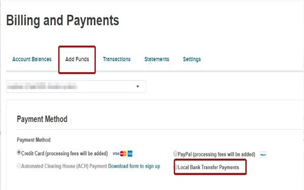  Various payment methods to add money.