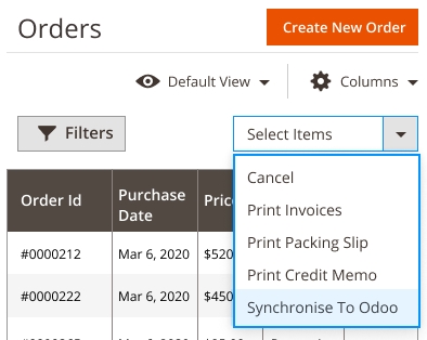 Import Magento Orders and its management to Odoo